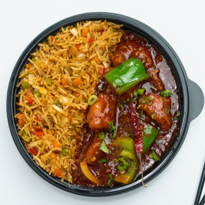 CHILLI CHICKEN + FRIED RICE